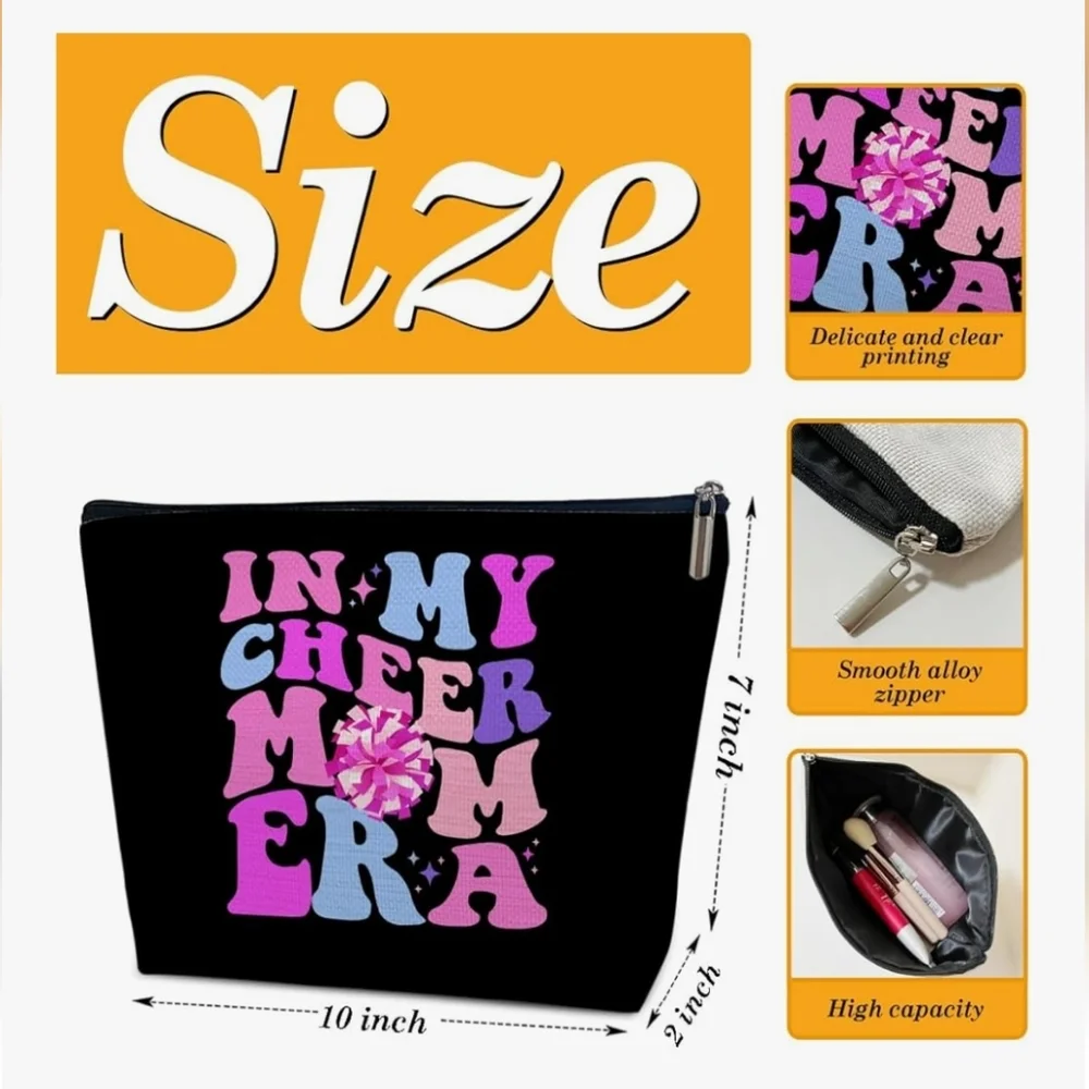 Cheer Mom Gifts Makeup Bag